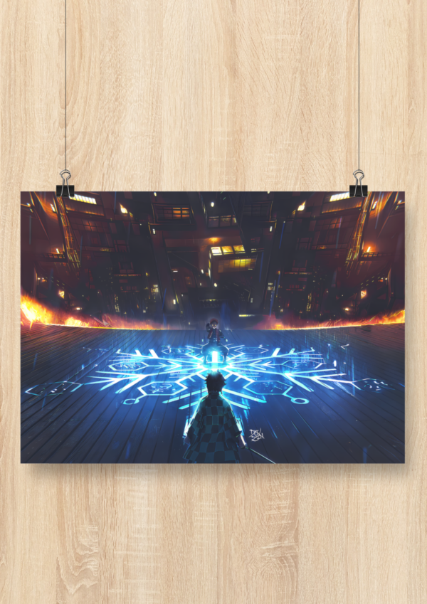 Akaza Blood Demon Art Poster Demon Slayer