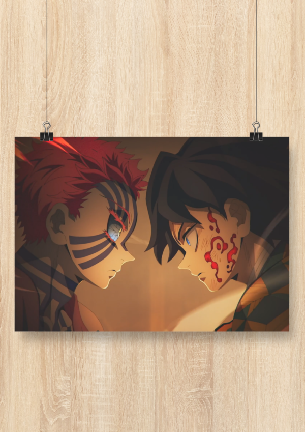 Akaza vs Giyu Style 2 Poster Demon Slayer