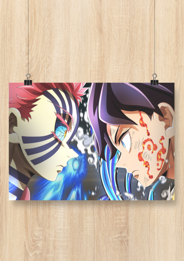 Akaza vs Giyu Style 1 Poster Demon Slayer