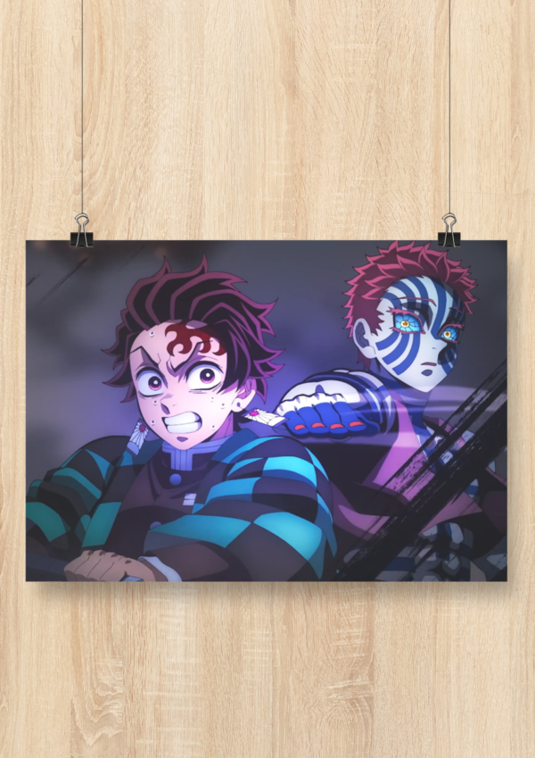 Tanjiro vs Akaza Poster Demon Slayer